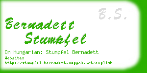 bernadett stumpfel business card